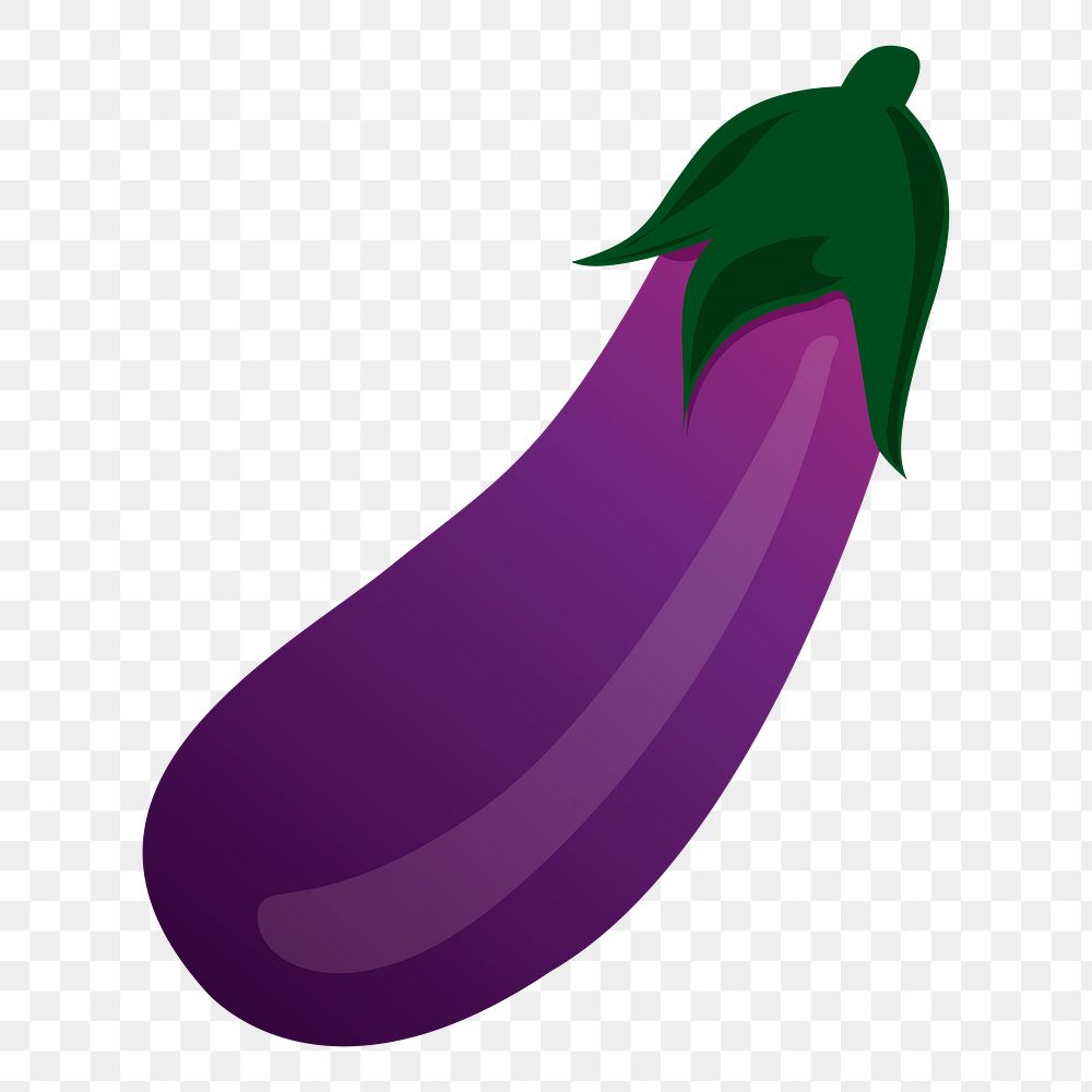 Eggplant png sticker, transparent background. Free public domain CC0 image.