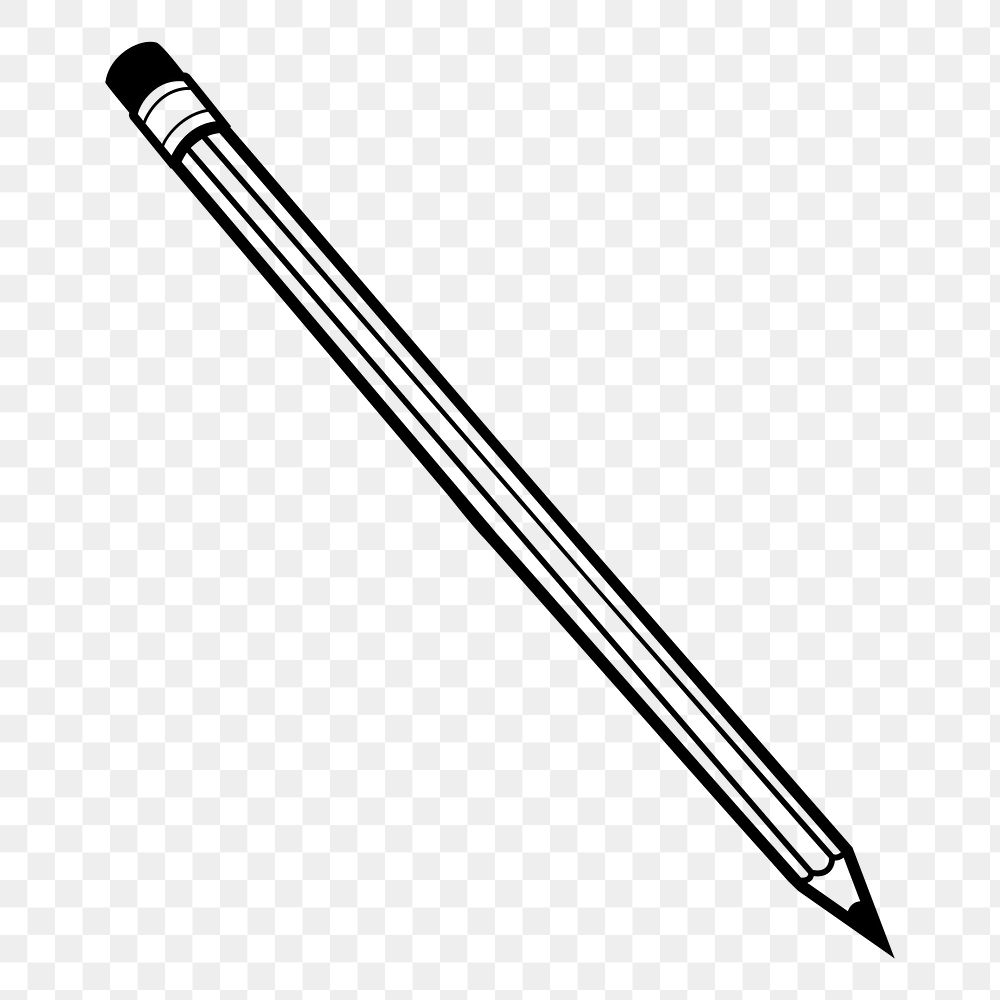 Pencil  png sticker, transparent background. Free public domain CC0 image.