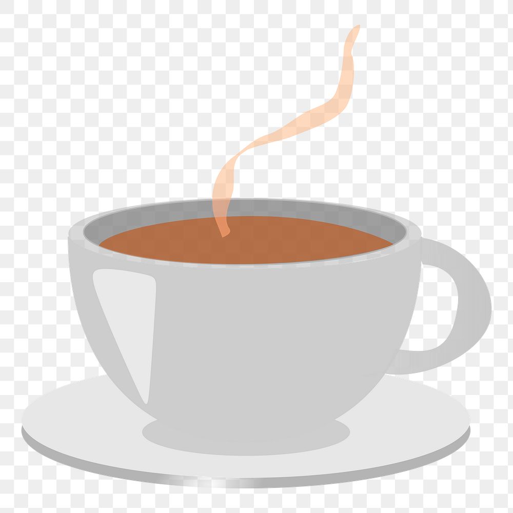 Hot coffee png sticker, transparent background. Free public domain CC0 image.