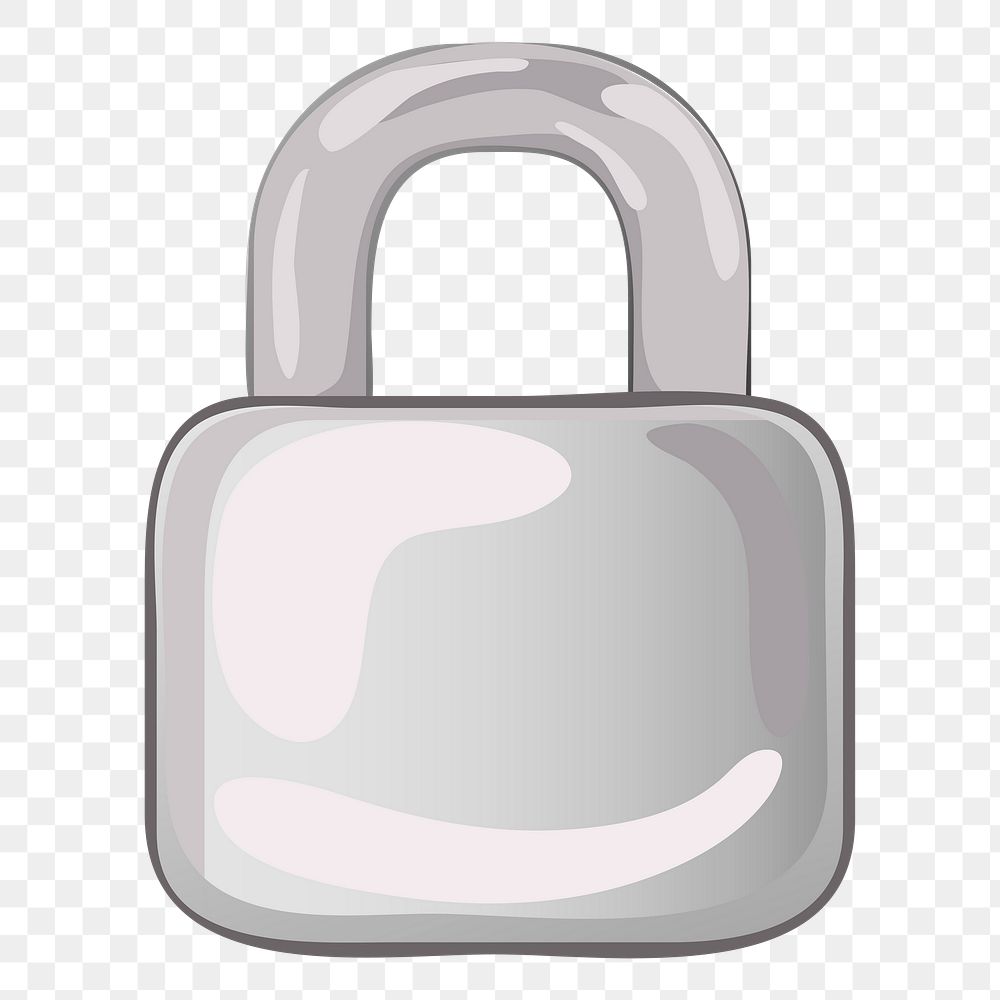 Lock png sticker, transparent background. Free public domain CC0 image.