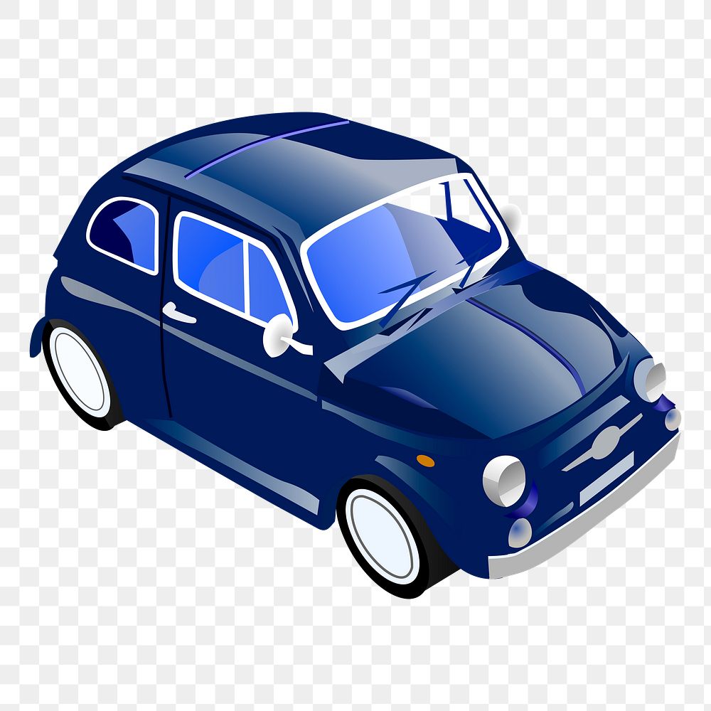 Blue classic car png sticker transportation illustration, transparent background. Free public domain CC0 image.