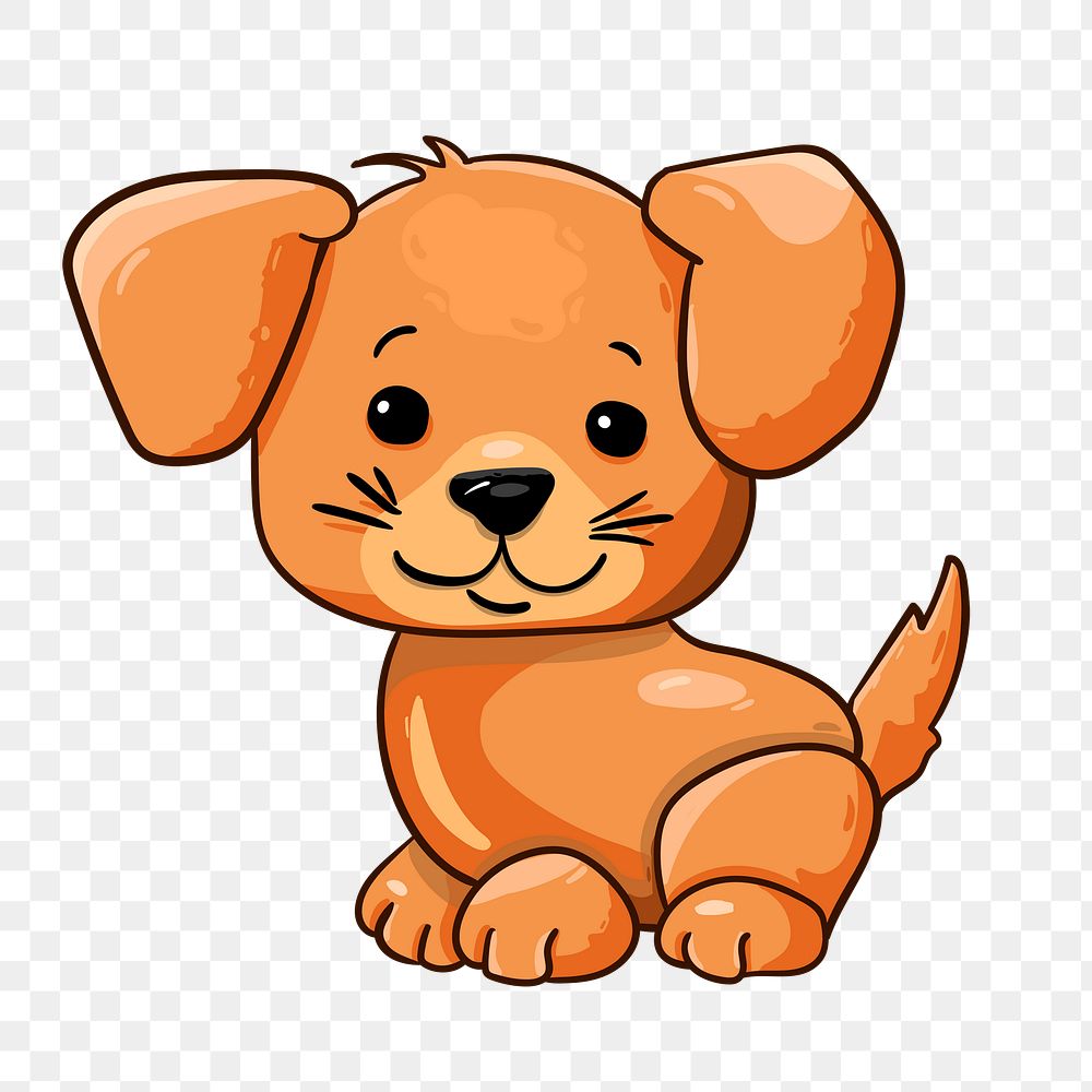 Cute dog  png sticker pet illustration, transparent background. Free public domain CC0 image.