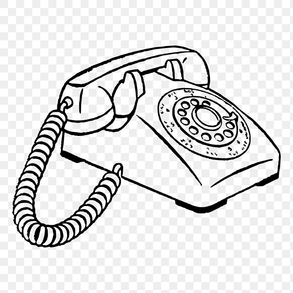 Landline png sticker communication illustration, transparent background. Free public domain CC0 image.