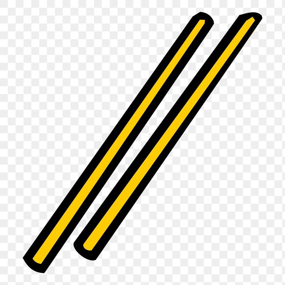 Chopsticks png sticker tableware illustration, transparent background. Free public domain CC0 image.