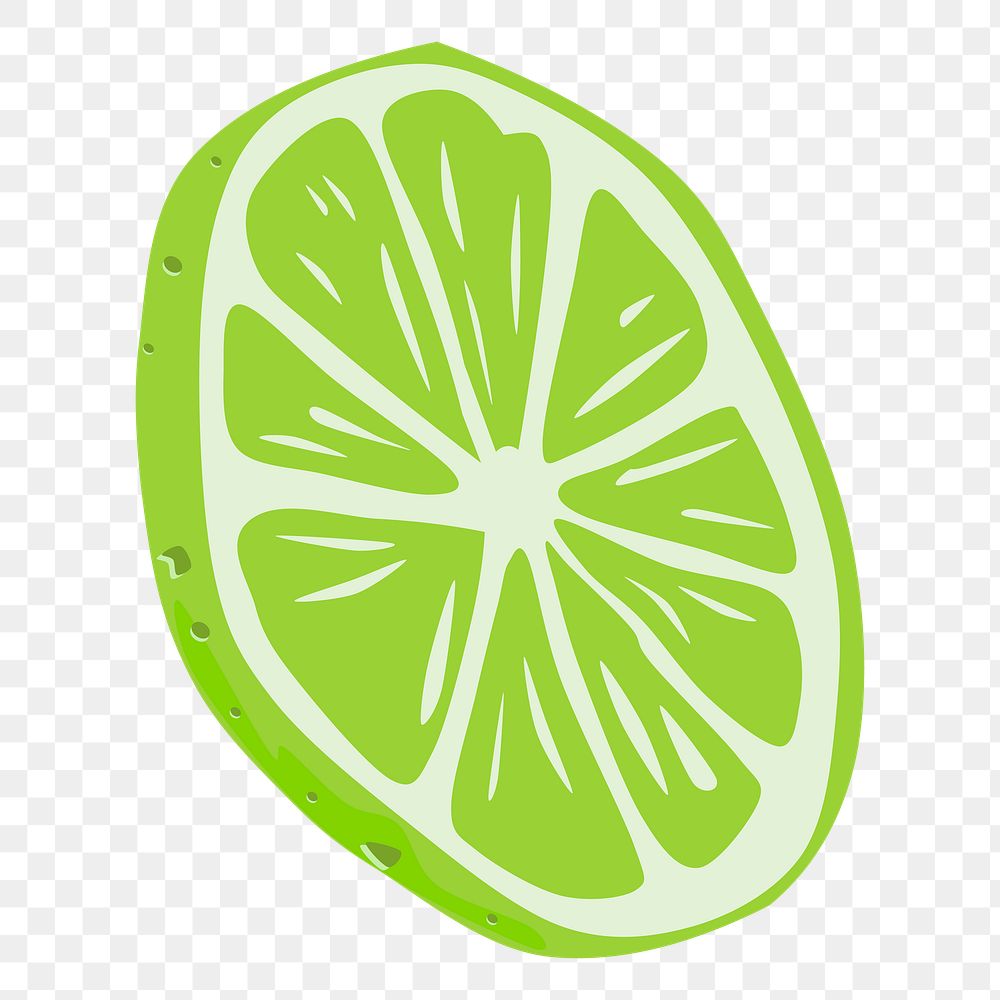 Lime png sticker food illustration, transparent background. Free public domain CC0 image.