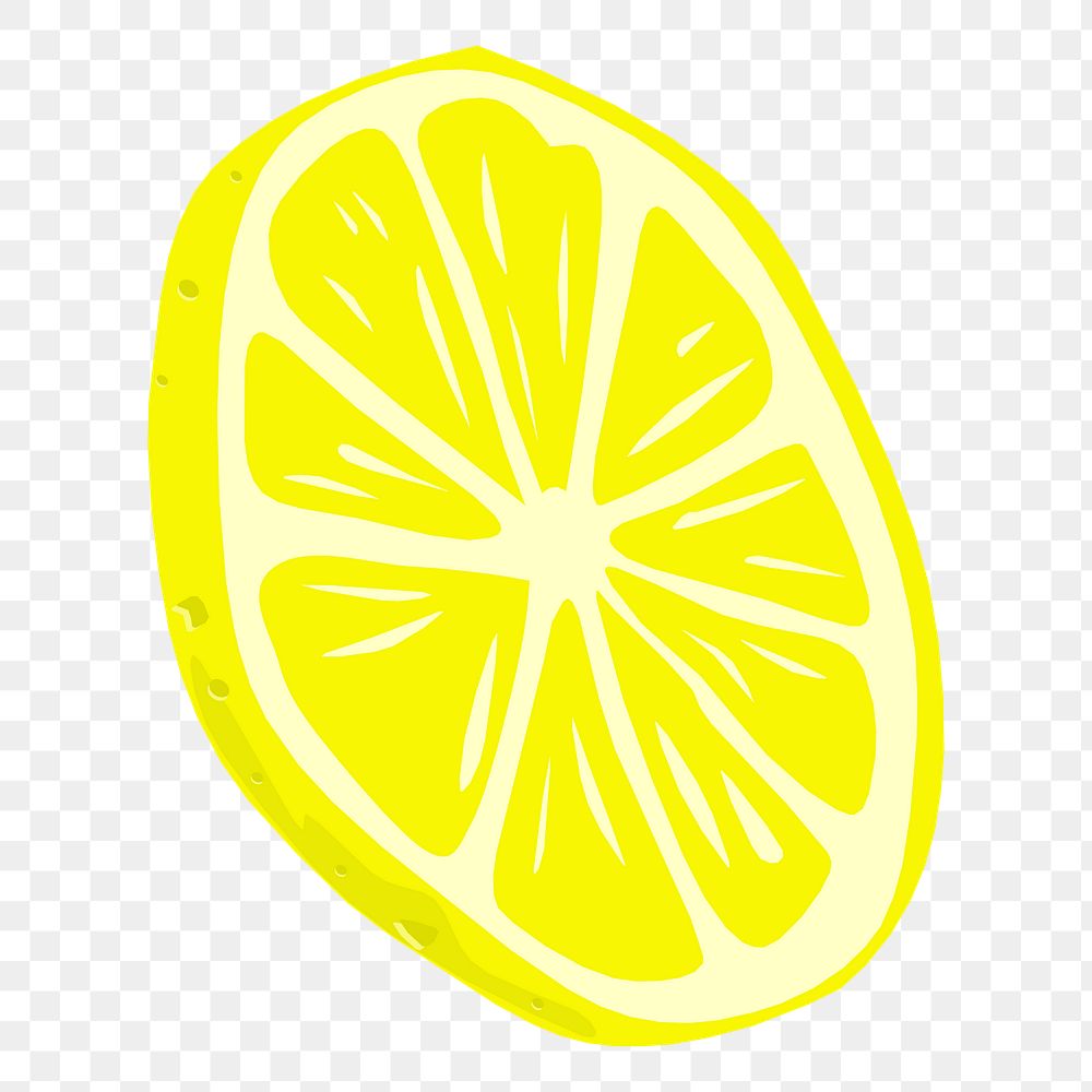 Lemon png sticker food illustration, transparent background. Free public domain CC0 image.
