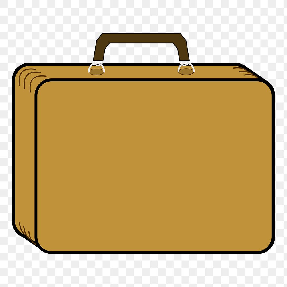 Suitcase png sticker object illustration, transparent background. Free public domain CC0 image.