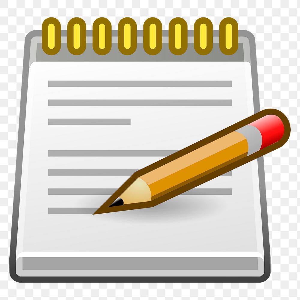 Notepad icon png sticker application illustration, transparent background. Free public domain CC0 image.
