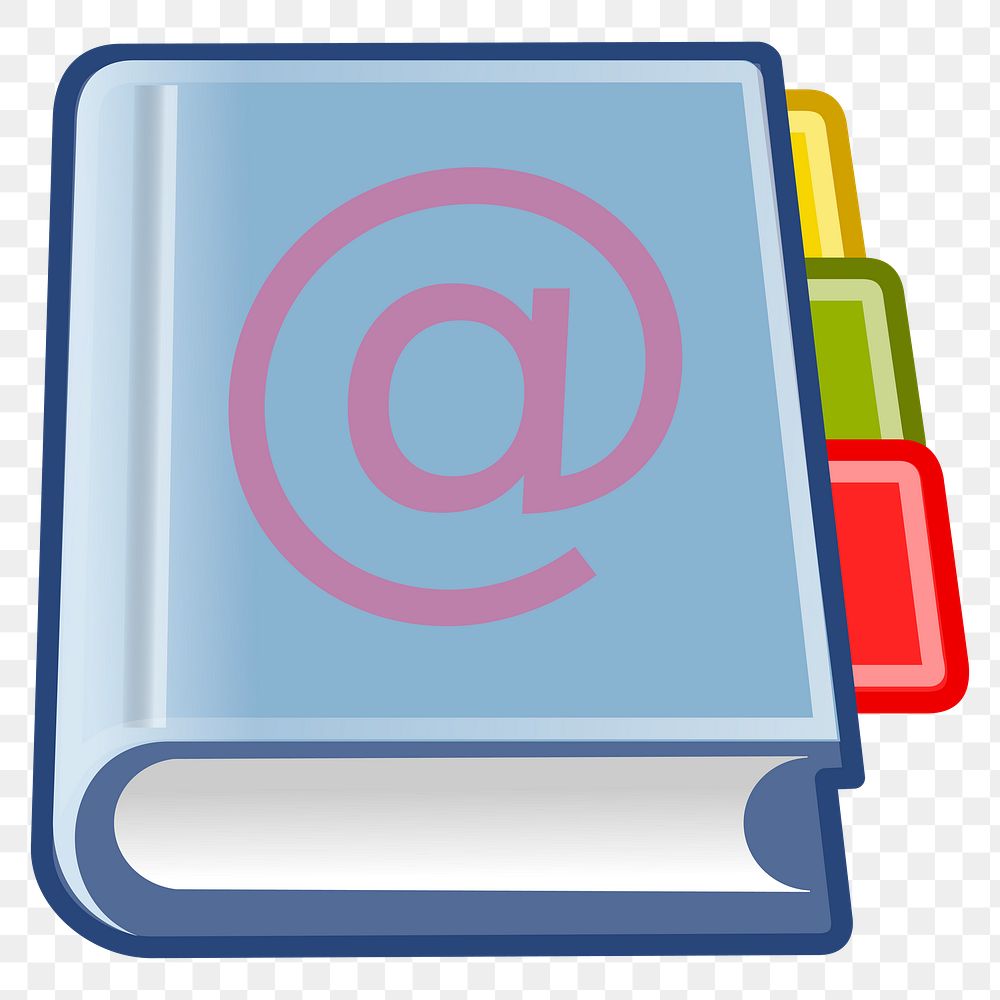 Address book icon png sticker application illustration, transparent background. Free public domain CC0 image.