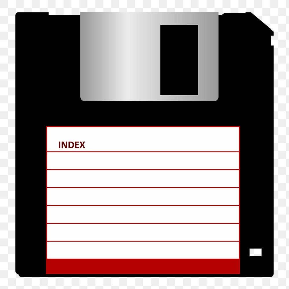 Floppy disk png sticker technology illustration, transparent background. Free public domain CC0 image.