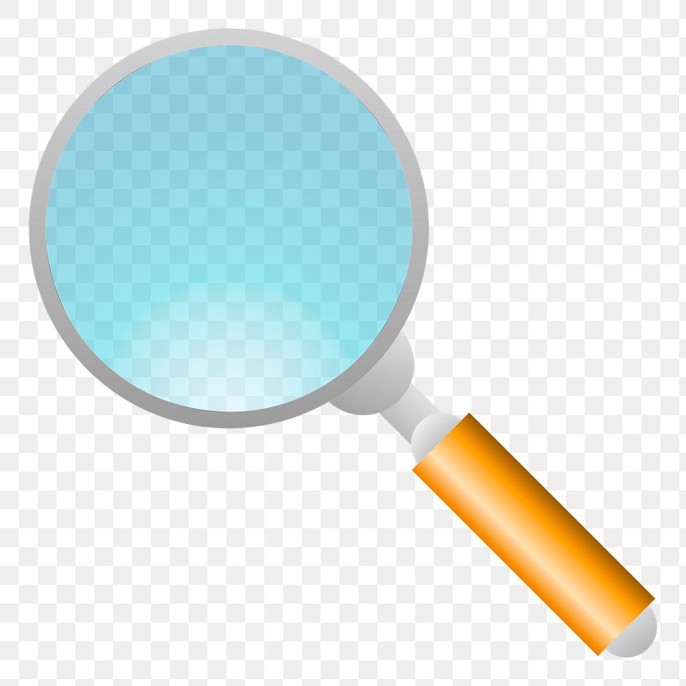 Magnifying glass png sticker object illustration, transparent background. Free public domain CC0 image.