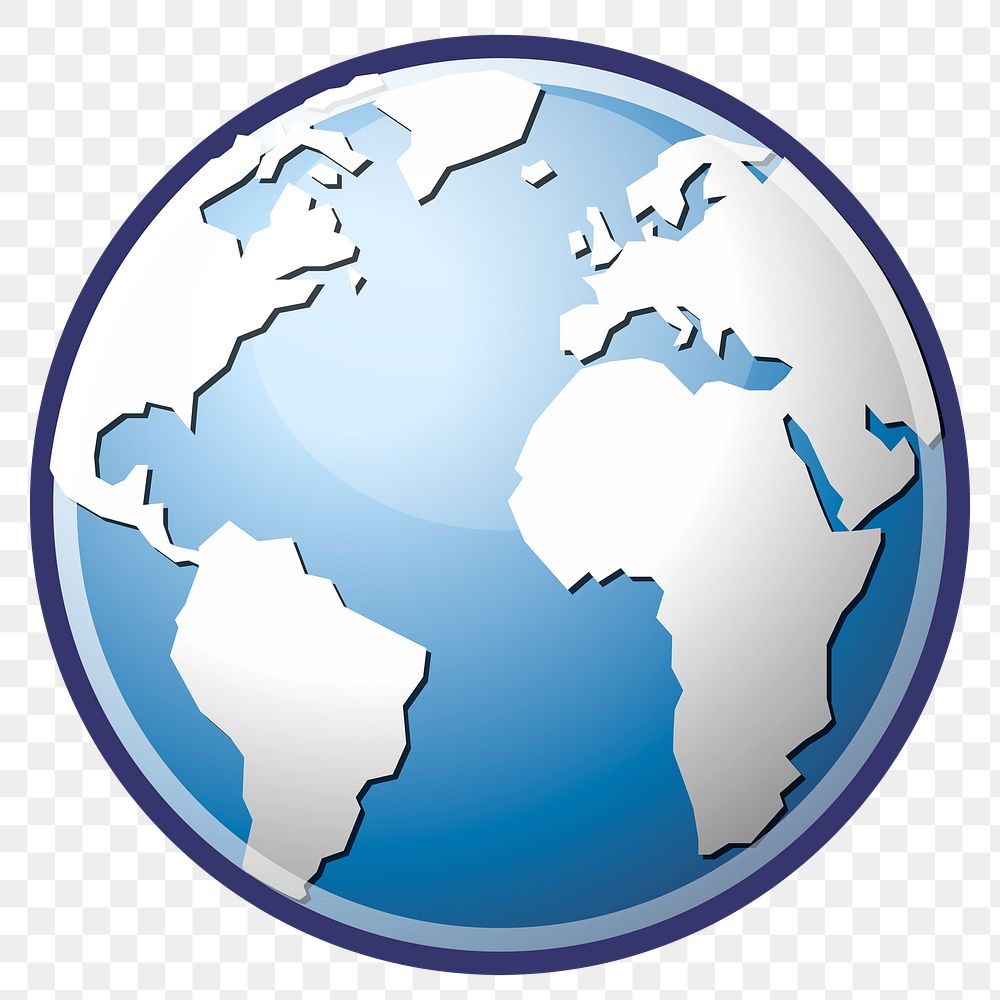 Globe png sticker geography illustration, transparent background. Free public domain CC0 image.