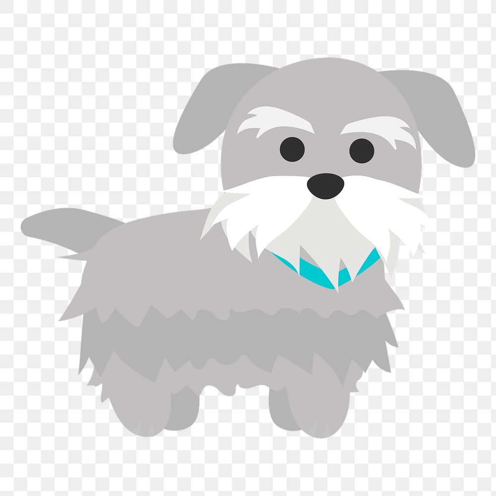 Miniature Schnauzer png sticker animal illustration, transparent background. Free public domain CC0 image.