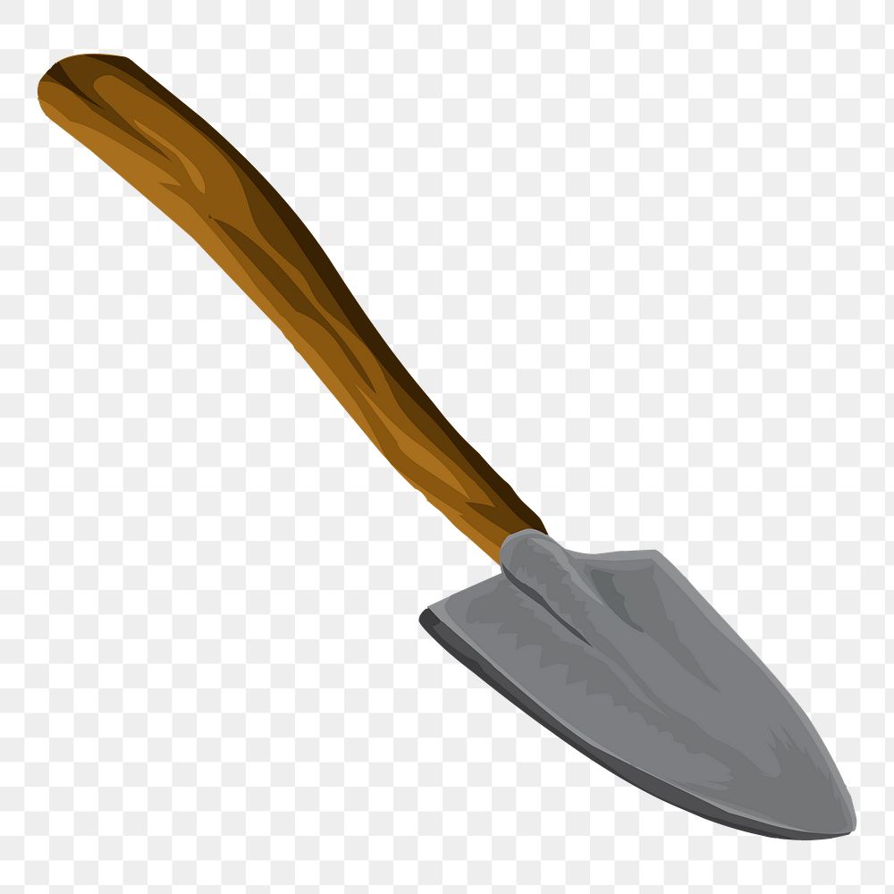 Shovel png sticker garden tool illustration, transparent background. Free public domain CC0 image.