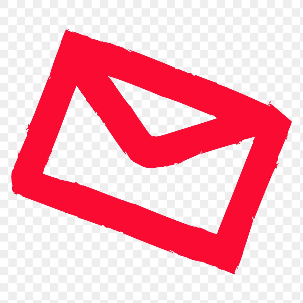 Letter png sticker, red design, transparent background