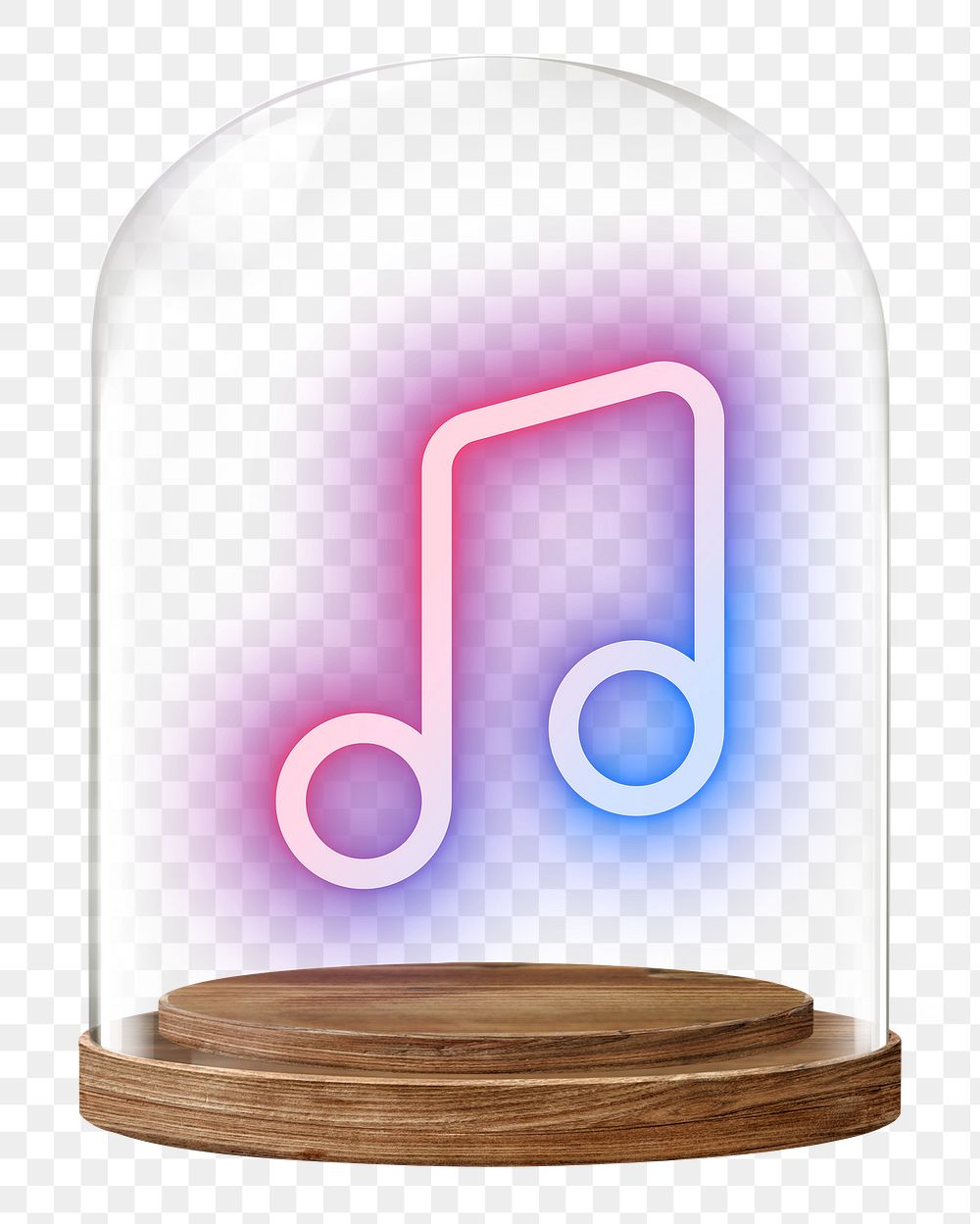 Musical note png glass dome sticker, music icon, transparent background