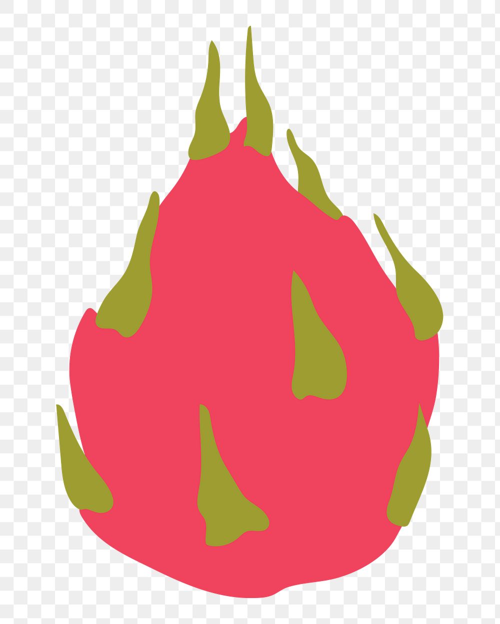 Pitaya png sticker, dragon fruit aesthetic doodle, transparent background
