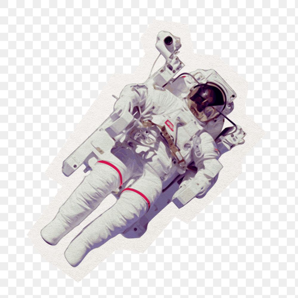 Astronaut png sticker, cut out paper design, transparent background