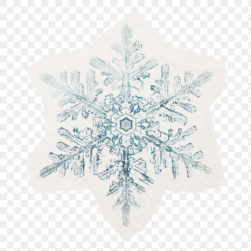 Snowflake png sticker, cut out paper design, transparent background