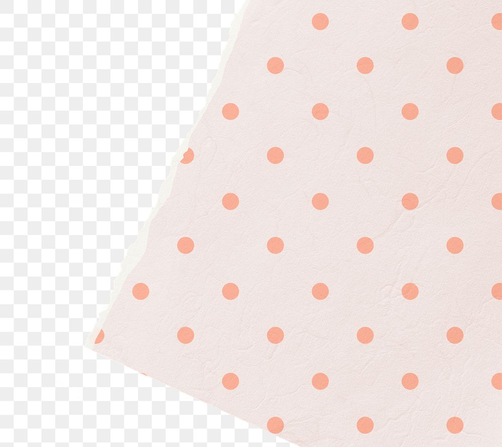 Peach png border, torn paper design, transparent background