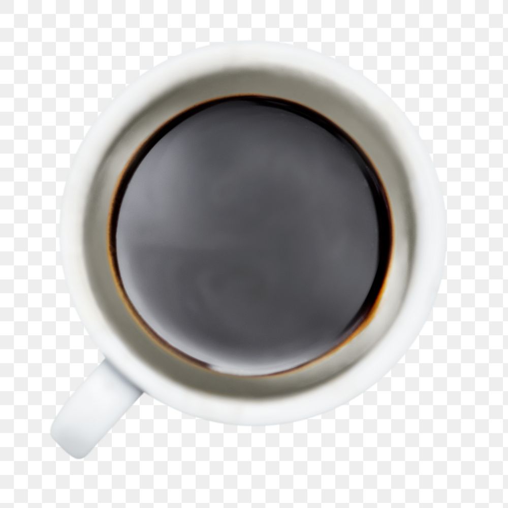 Black coffee png sticker, hot beverage image on transparent background