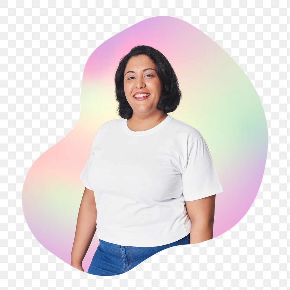 Happy woman png, transparent background