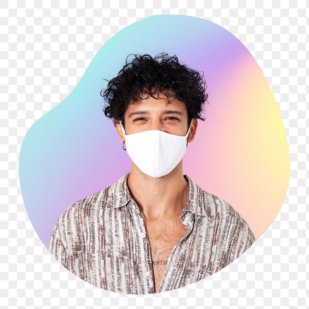 Man wearing mask png, transparent background