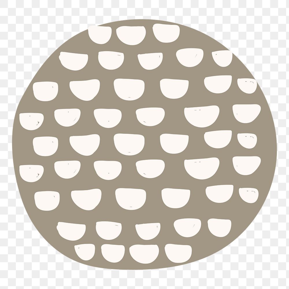 Memphis circle png sticker, modern design, transparent background