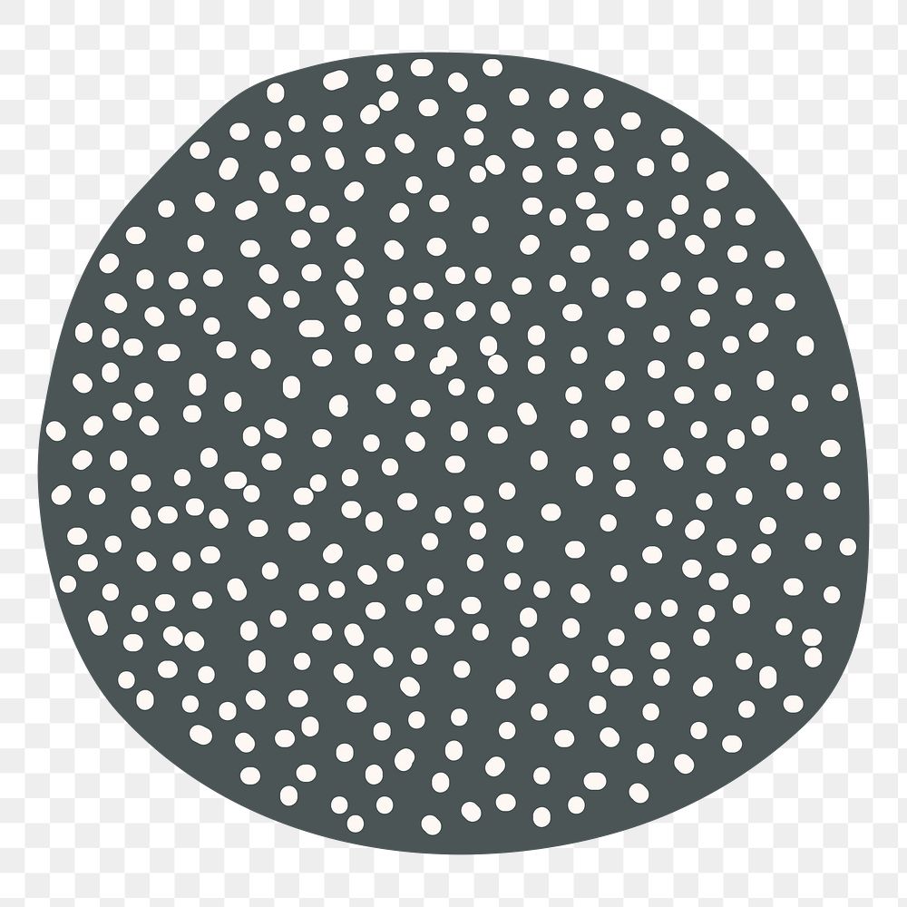 Dots circle png sticker,  patterned design, transparent background