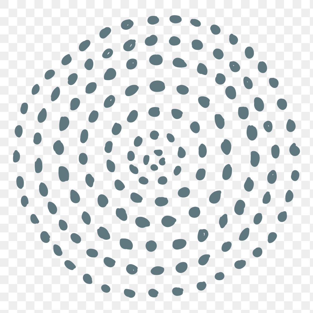 Dots circle png sticker, modern design, transparent background