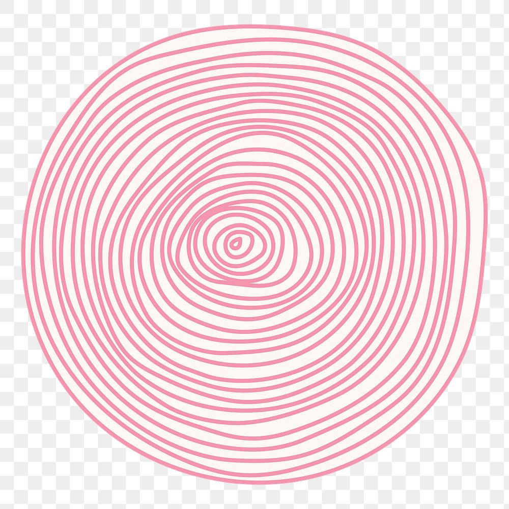 Pink spiral png sticker, modern design, transparent background