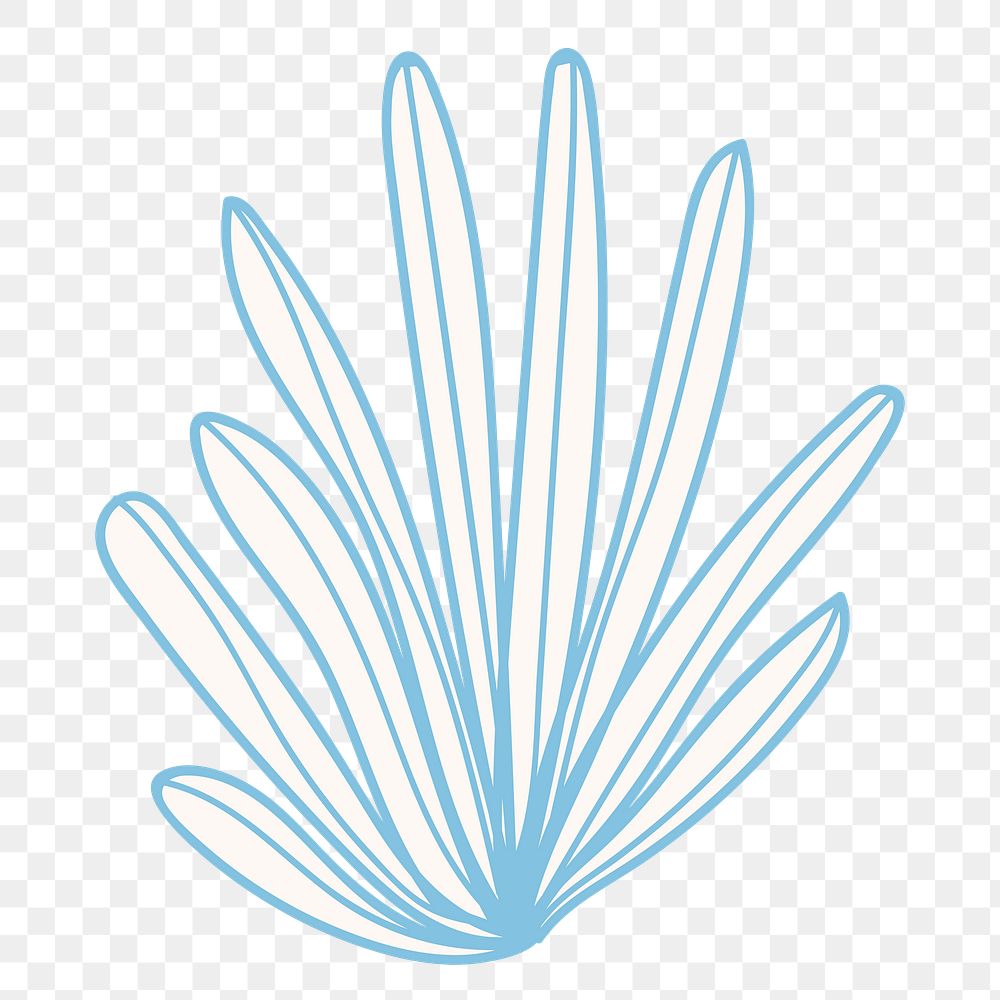 Blue leaf png sticker, botanical transparent background