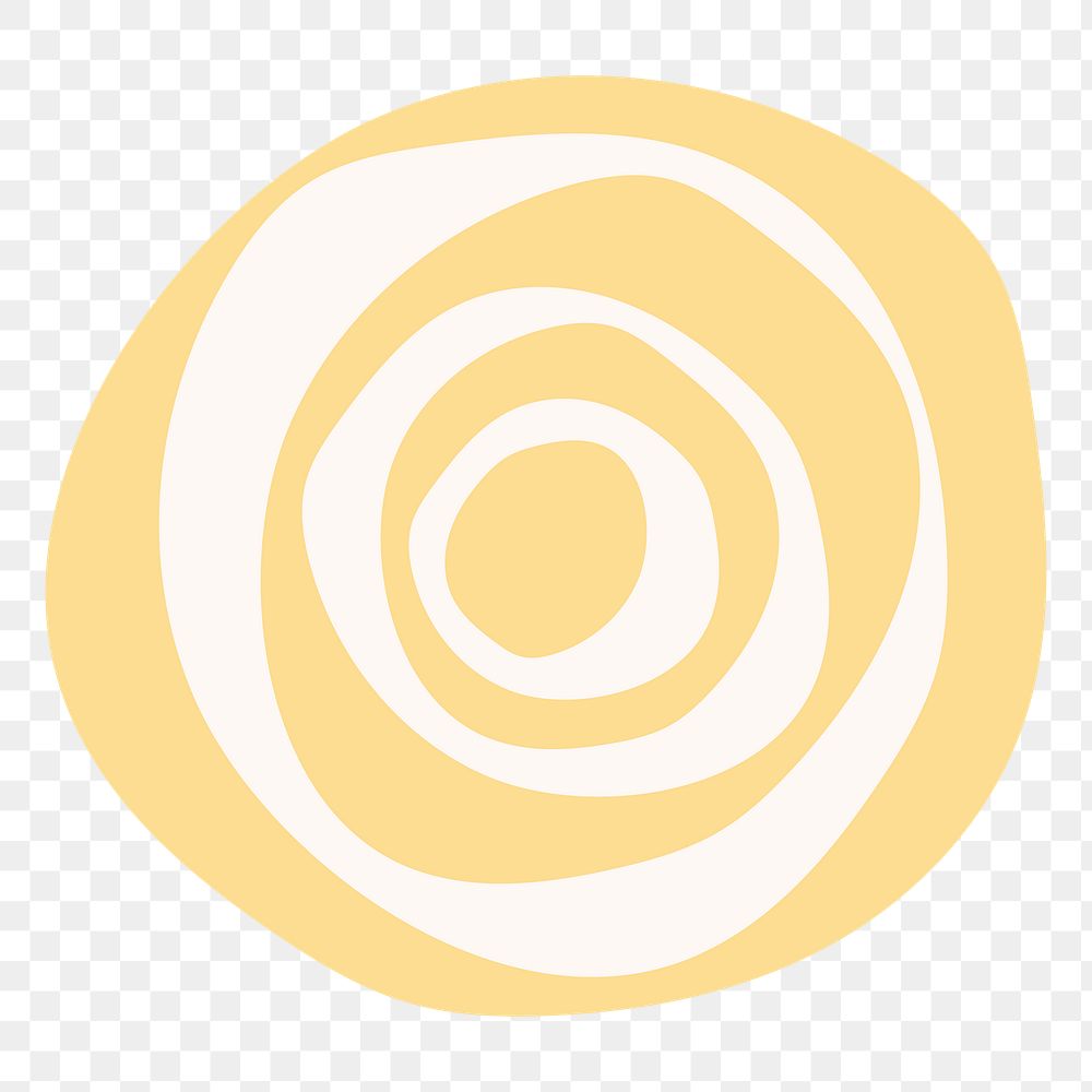 Spiral circle png sticker, modern design, transparent background