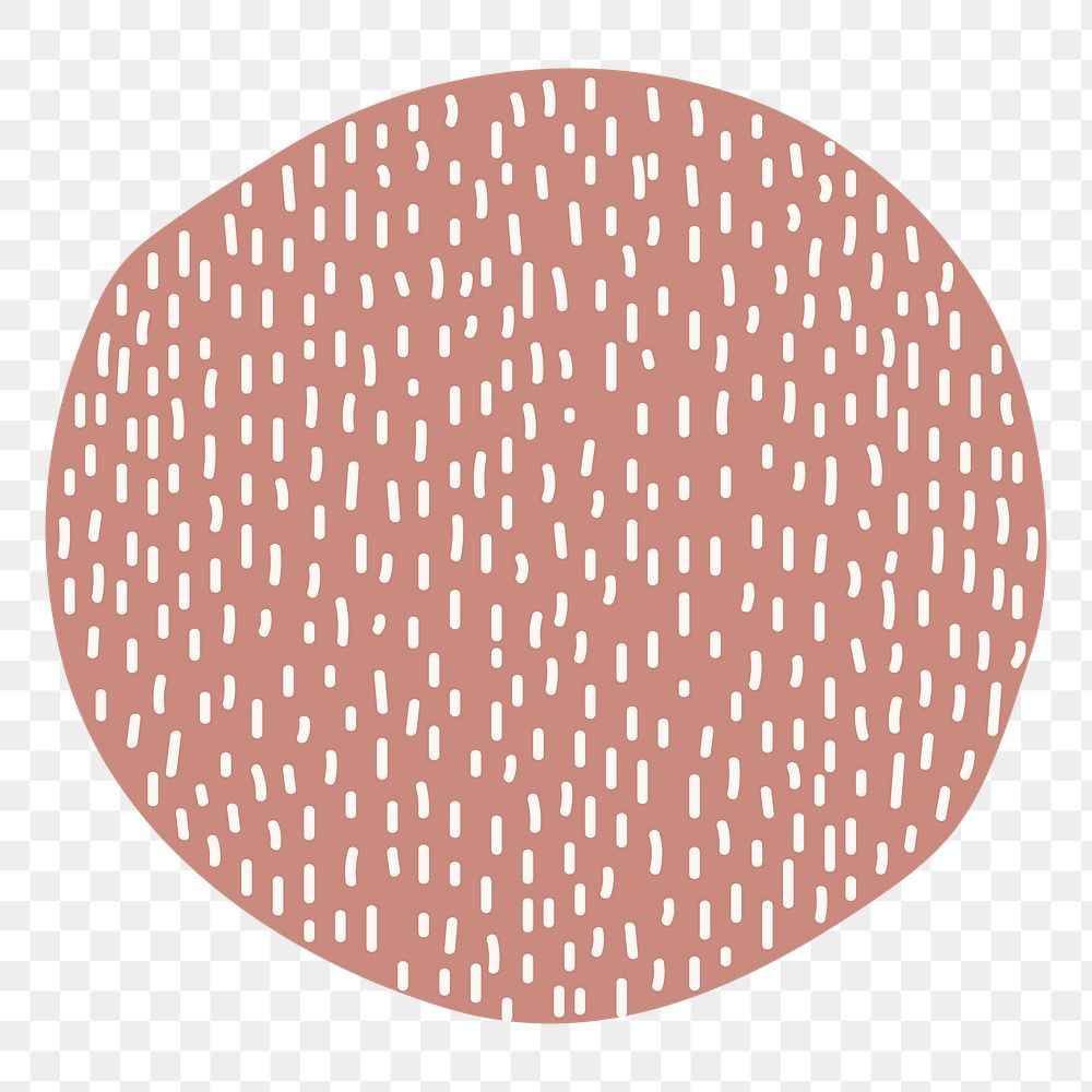 Pink circle png sticker, patterned design, transparent background