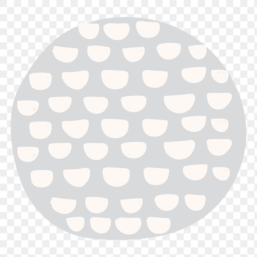 Memphis circle png sticker,  patterned design, transparent background