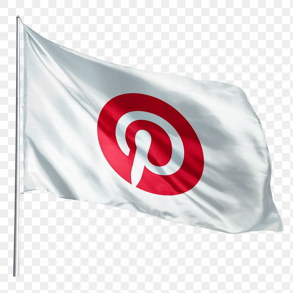Pinterest icon png flag sticker, social media. 25 MAY 2022 - BANGKOK, THAILAND