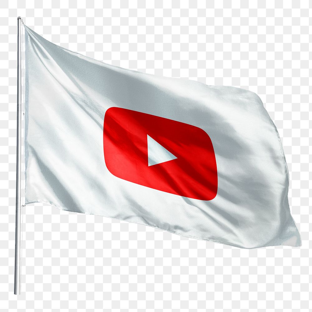 Youtube icon png flag sticker, social media. 25 MAY 2022 - BANGKOK, THAILAND