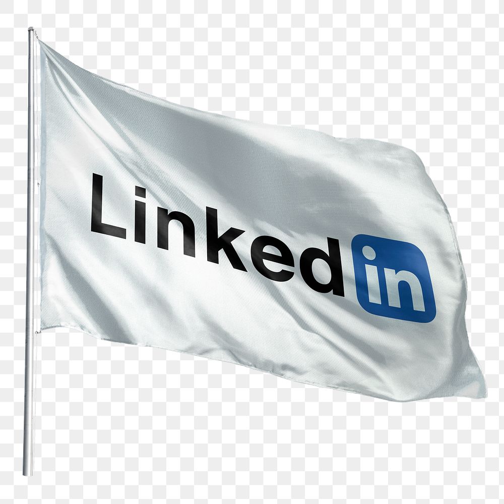 Linkedin icon png flag sticker, social media. 25 MAY 2022 - BANGKOK, THAILAND