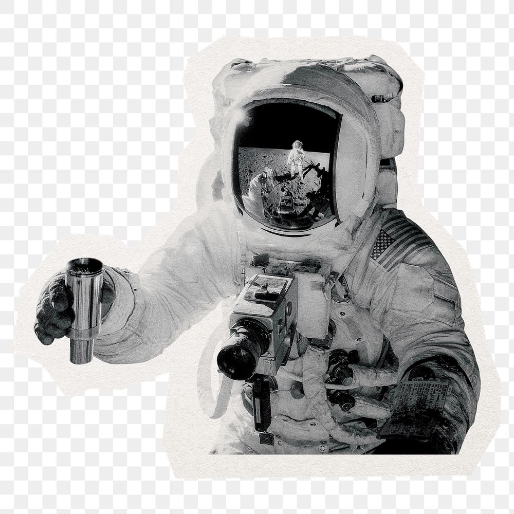 Astronaut png digital sticker, collage element in transparent background