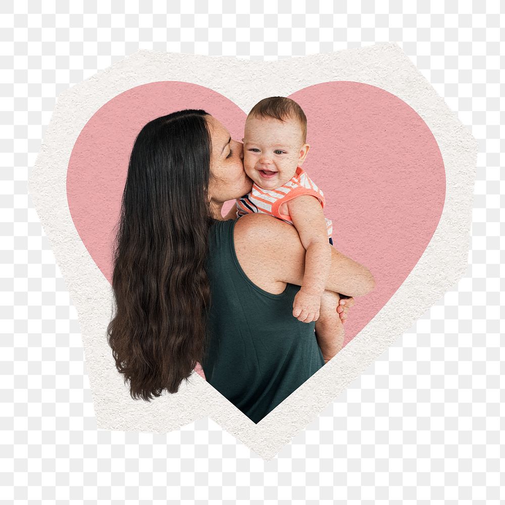 PNG loving mother sticker, transparent background