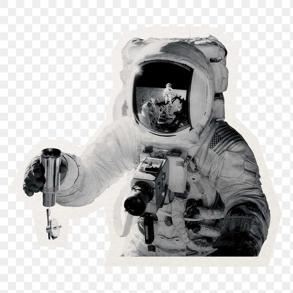Astronaut  png digital sticker collage element, transparent background