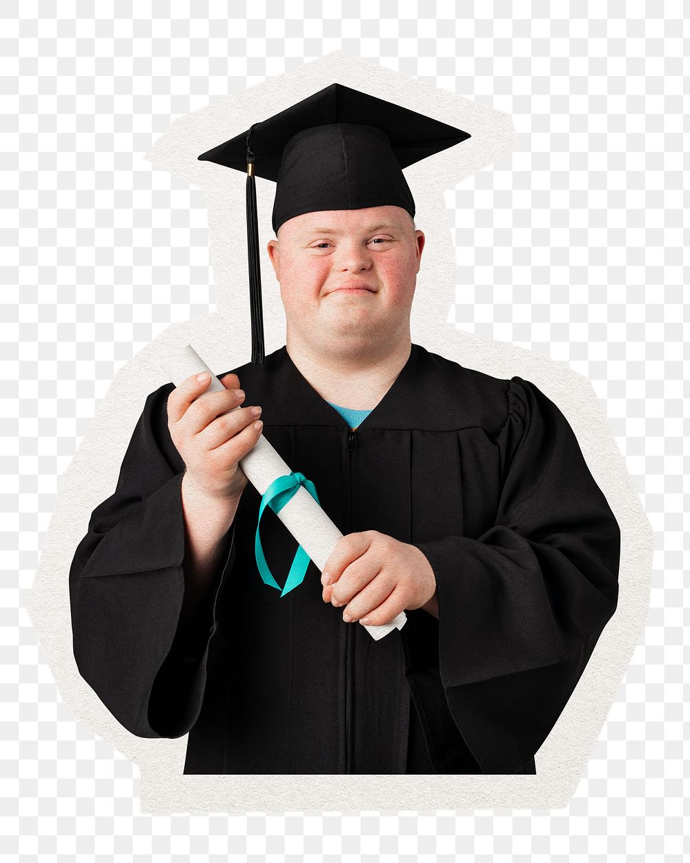 Graduated student png sticker, transparent background