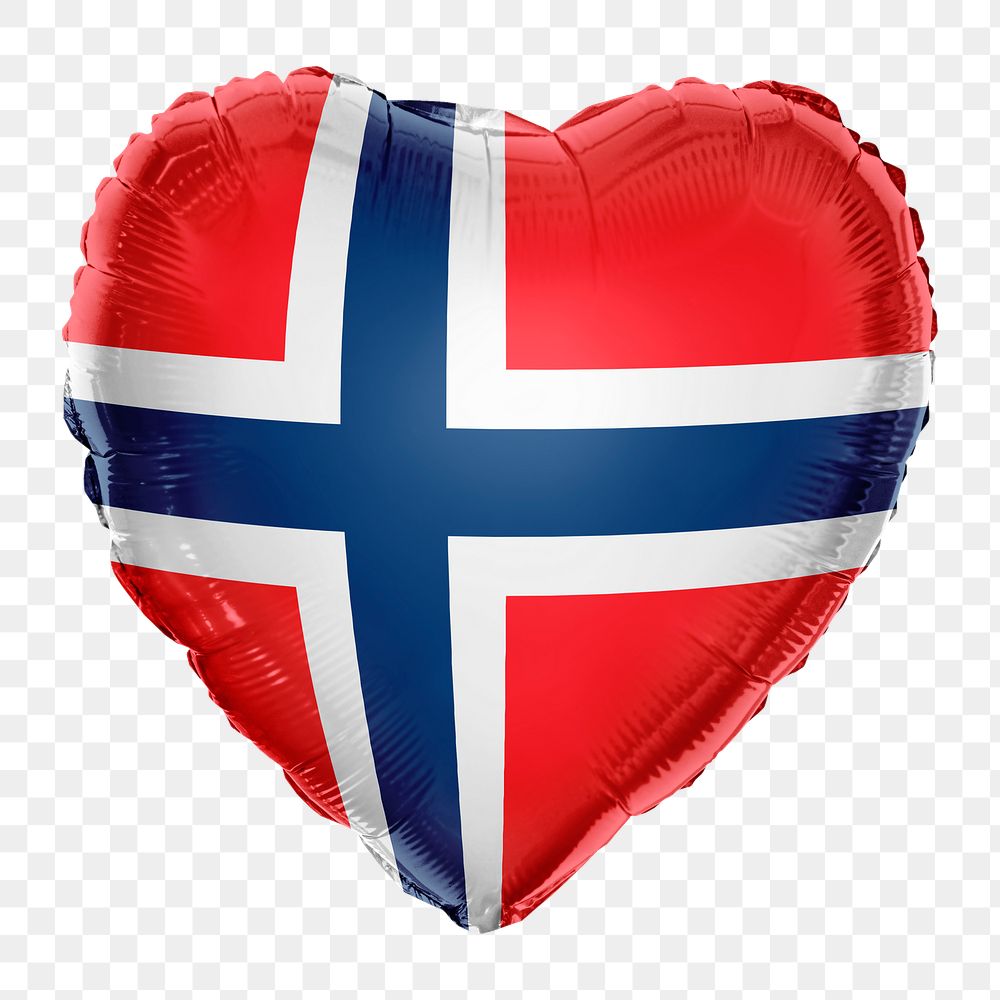 Norway flag png balloon on transparent background