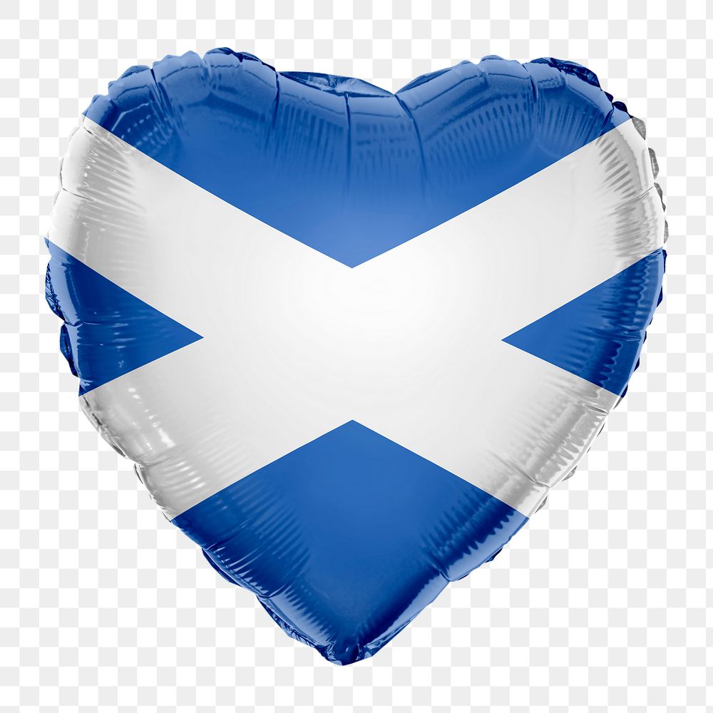 Scotland flag png balloon on transparent background