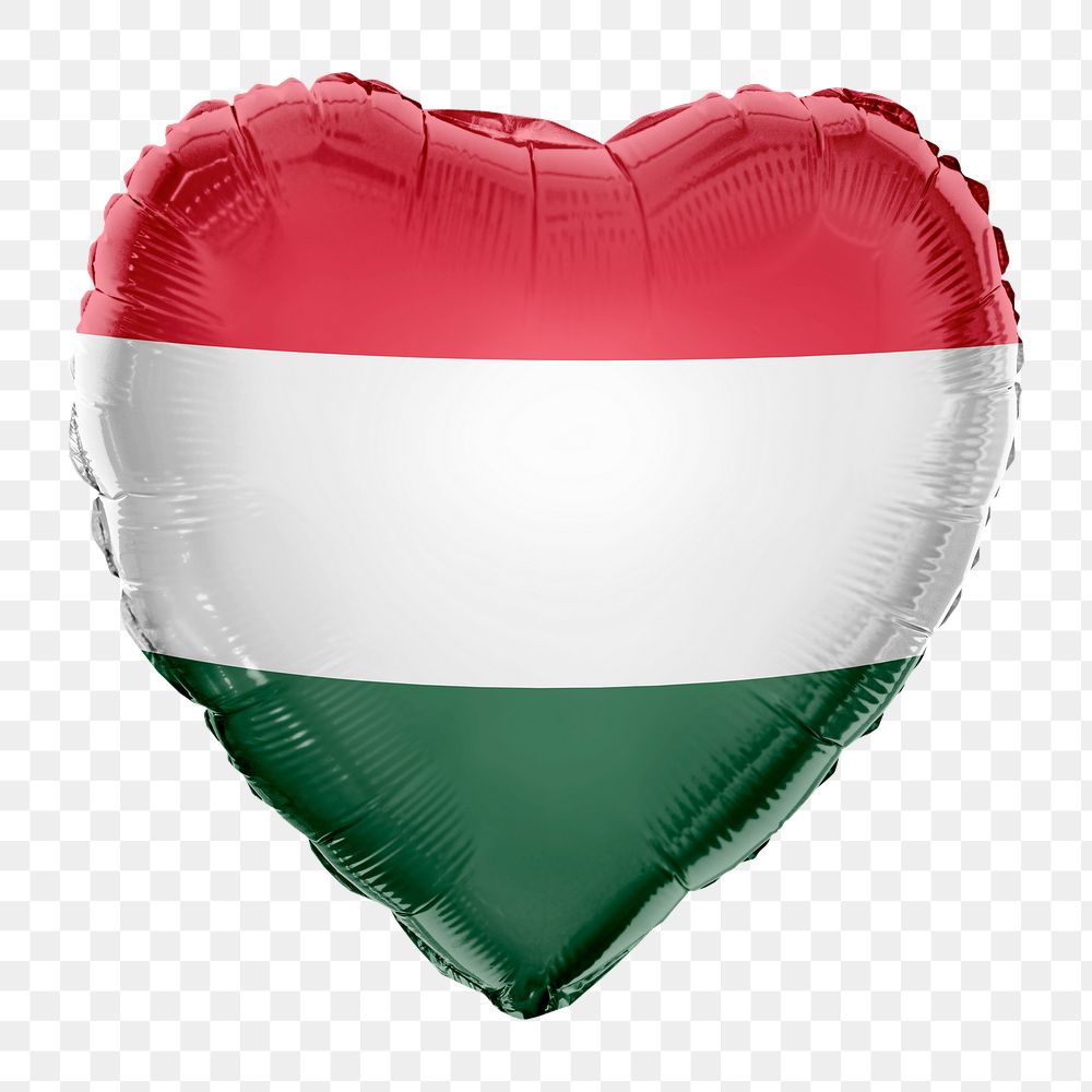 Hungary flag png balloon on transparent background