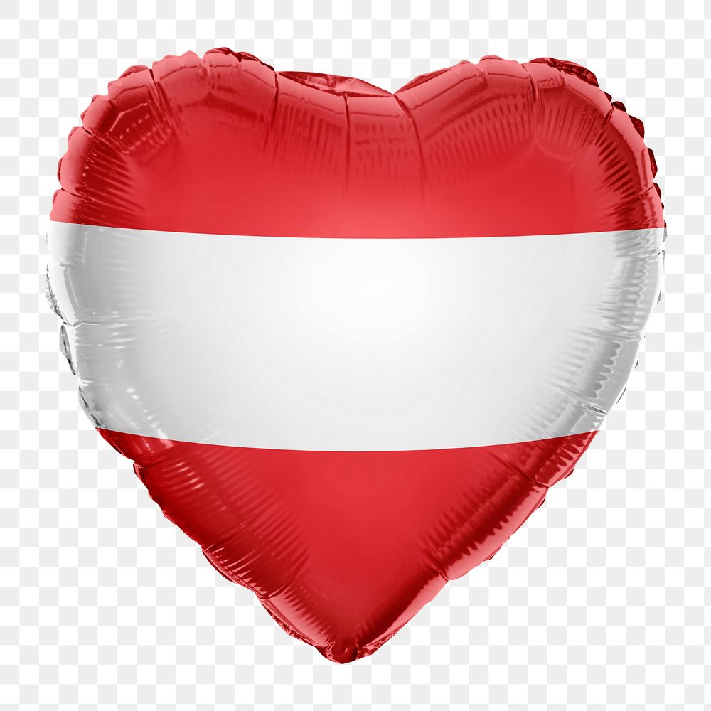 Austria flag png balloon on transparent background