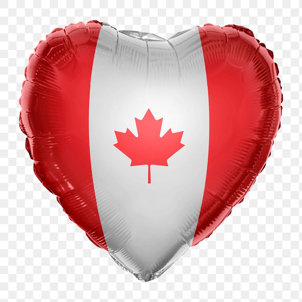 Canada flag png balloon on transparent background
