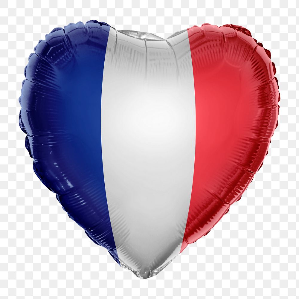 France flag png balloon on transparent background