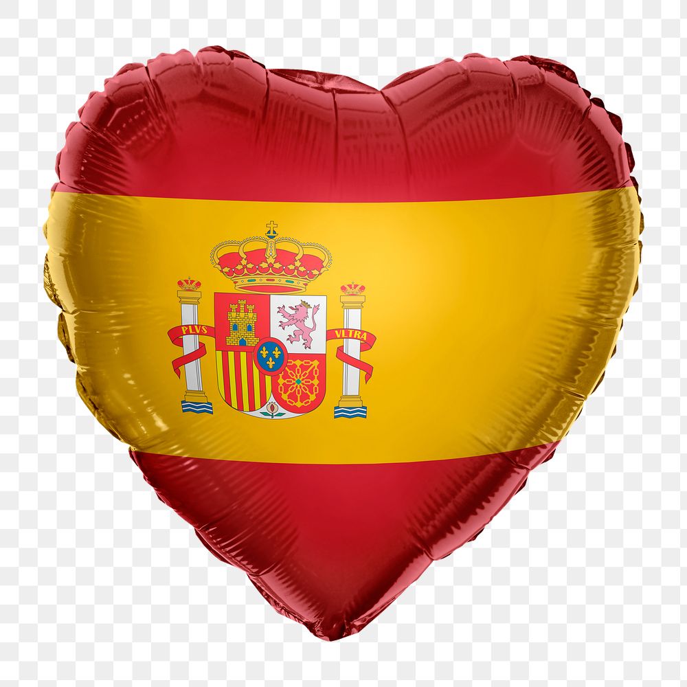 Spain flag png balloon on transparent background