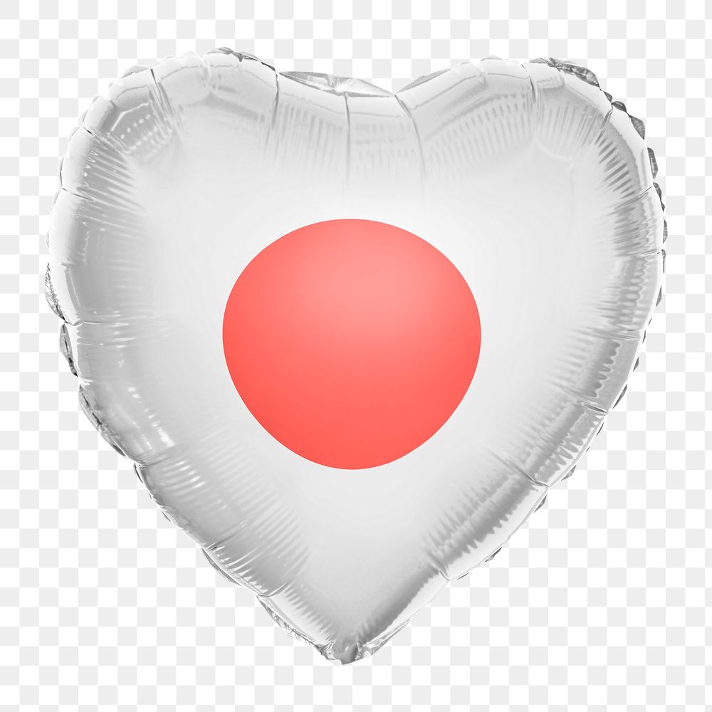 Japan flag png balloon on transparent background